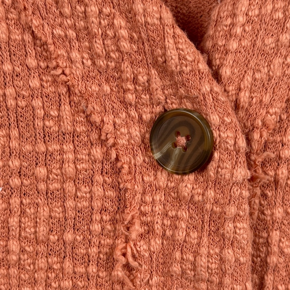 Two by Vince Camuto Peach Button-Up Cardigan oversized Women’s Size S.‎ - Picture 4 of 6